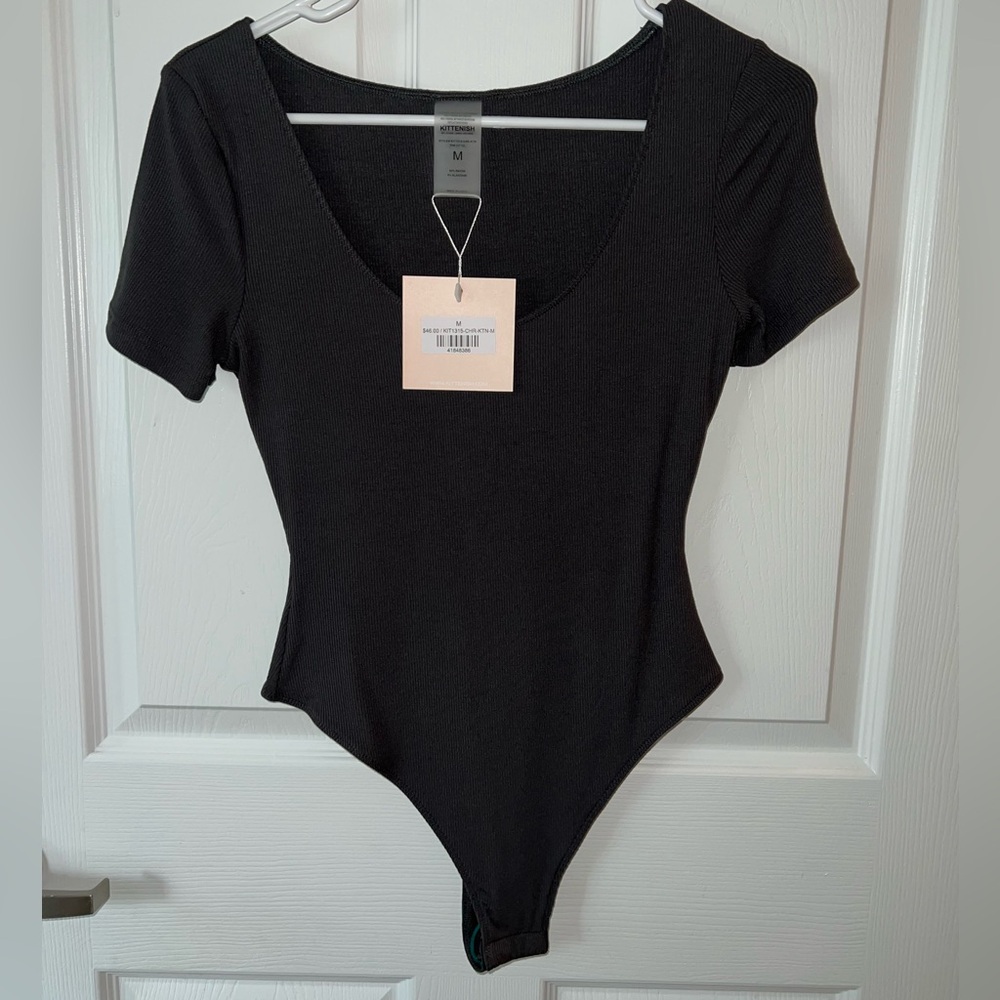 Kittenish BASICS short sleeve scoop neck bodysuit